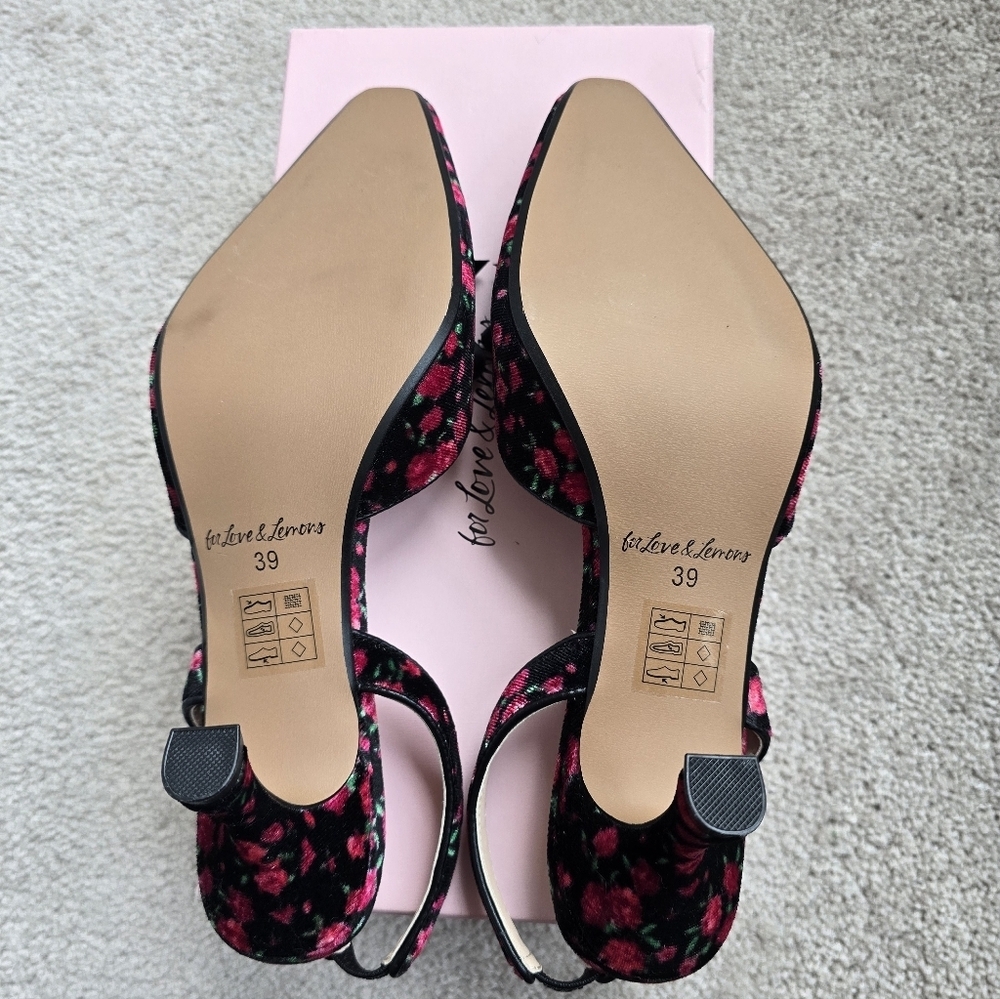 For Love & Lemons Lyana Heel 8.5 / 39 coquette pumps NWT - Picture 8 of 11